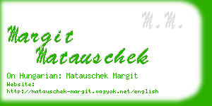 margit matauschek business card